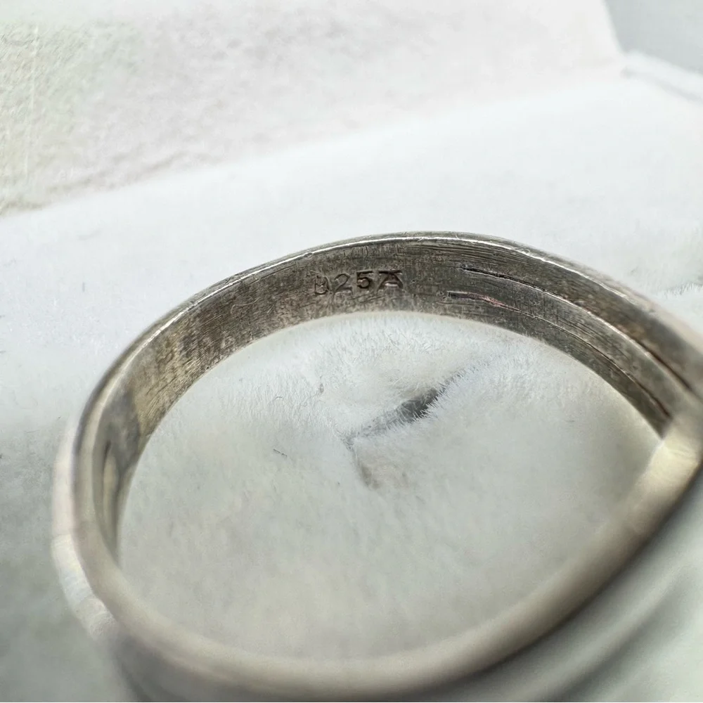 Triple Chevron 925 Sterling Silver Ring Band Size 5.25
